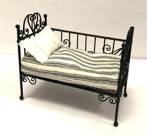 French "Antique" Child's Daybed, Black